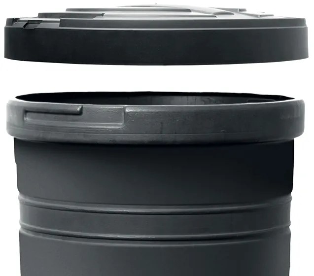 Sud na dažďovú vodu, priemer 64,8 cm, 210 l, čierna