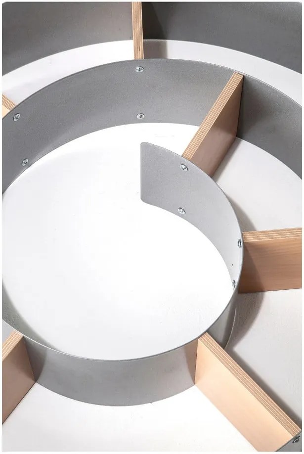 Sivá nástenná knižnica Kare Design Snail