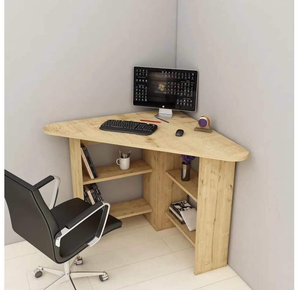 Pracovný stôl CORNER 73,8x80 cm dub safírový