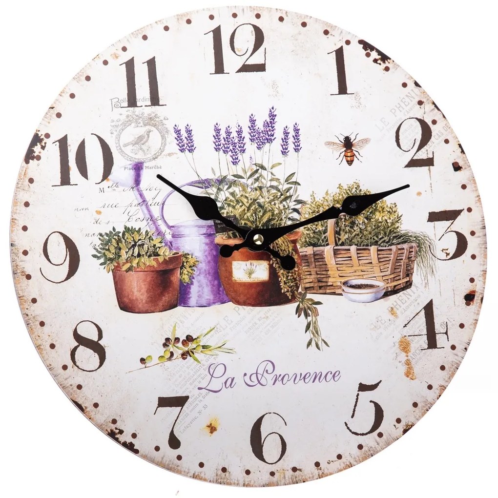 Nástenné hodiny La Provence, 34 cm