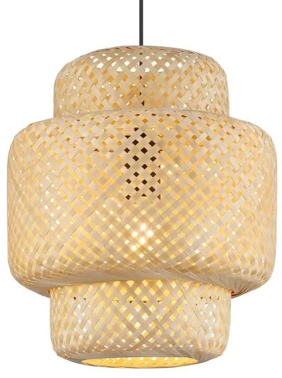 Luster na lanku HESTIA 1xE27/60W/230V pr. 30 cm bambus