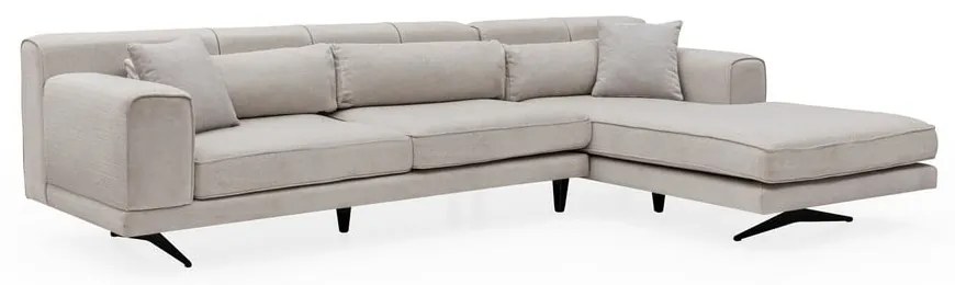 Svetlobéžová rohová pohovka Artie Jivago, pravý roh