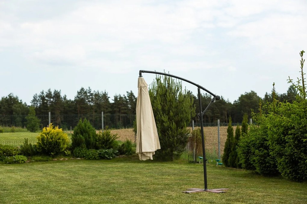 Funfit Záhradný slnečník skladací 350cm Cream