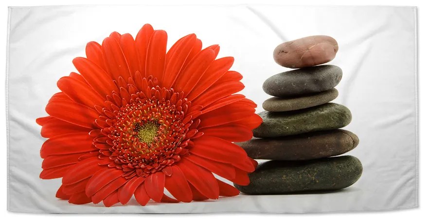 Sablio Uterák Gerbera s kameňmi - 50x100 cm