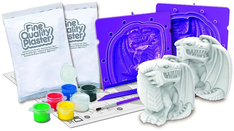 Sadrové odliatky - 3D draky