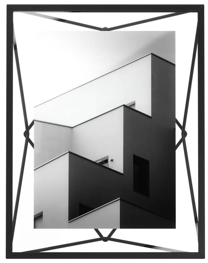 Čierny kovový rámček stojací/na stenu 23x18 cm Prisma – Umbra