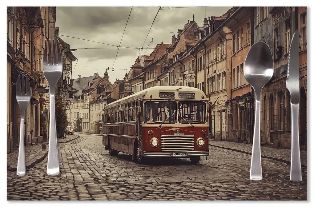 Sablio Prestieranie Historický autobus: 40x30cm