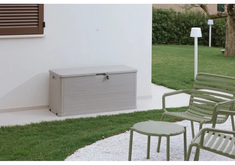 Béžový záhradný úložný box Woodys – Toomax