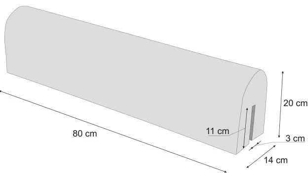 Chránič na detskú postieľku ježko, 80 cm