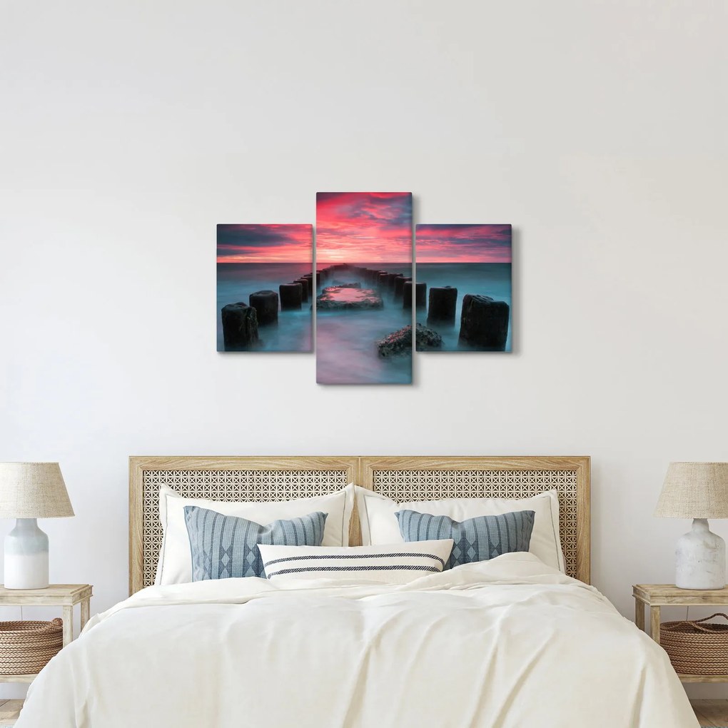 Obraz - Skaly v mori (90x60 cm)