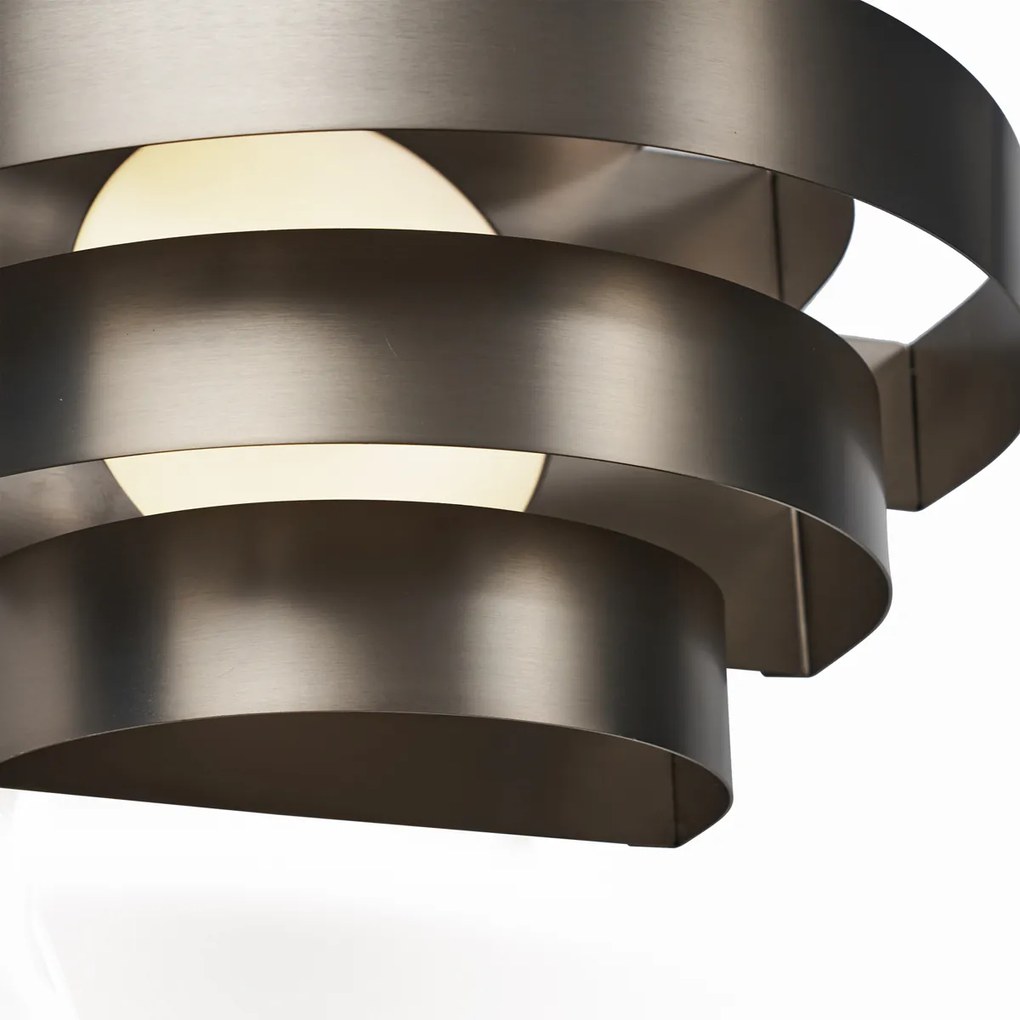 Moderné nástenné svietidlo Gunmetal vrátane LED s 3-stupňovým stmievaním - Lines