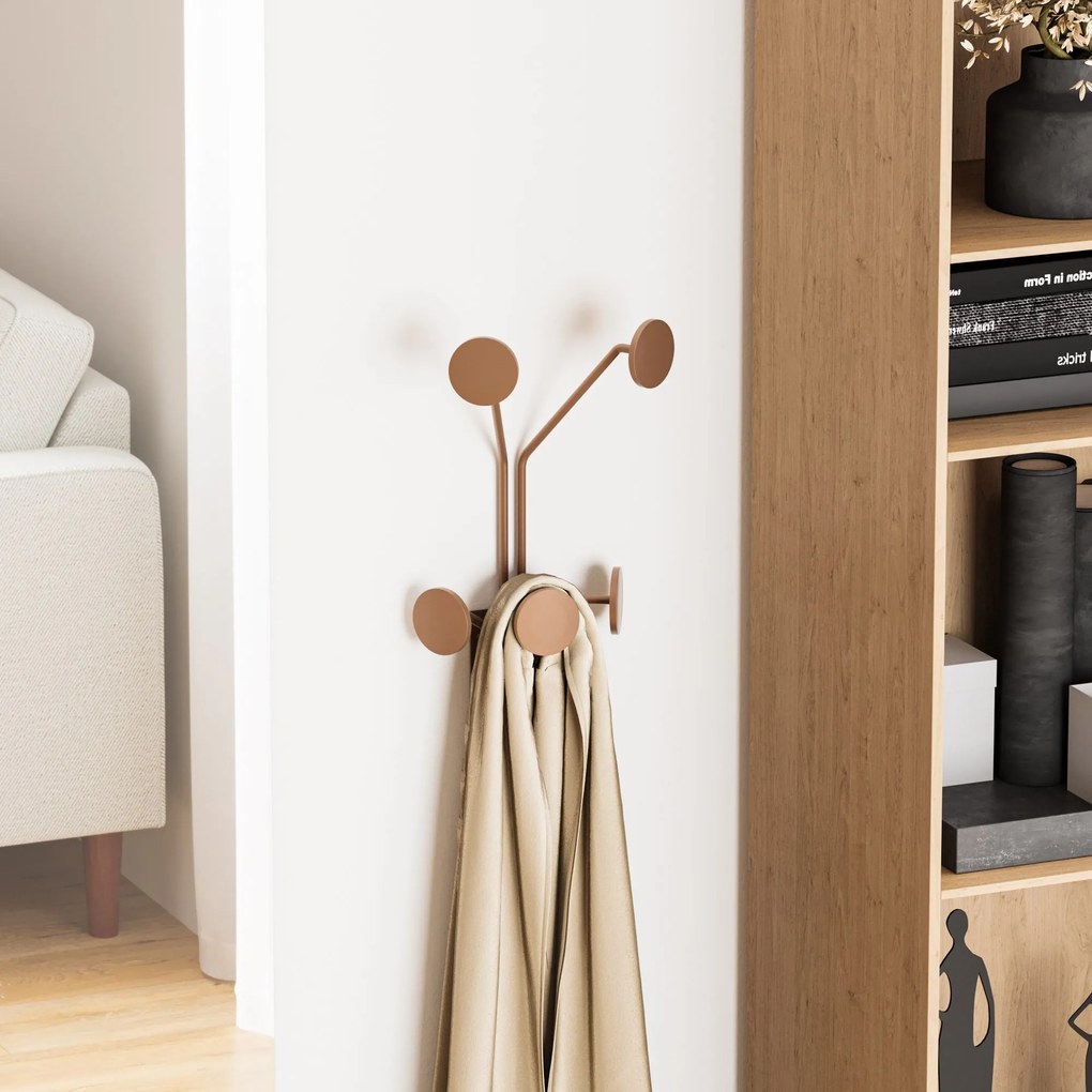 Nástenný kovový háčik Giraffe 24 cm bronz