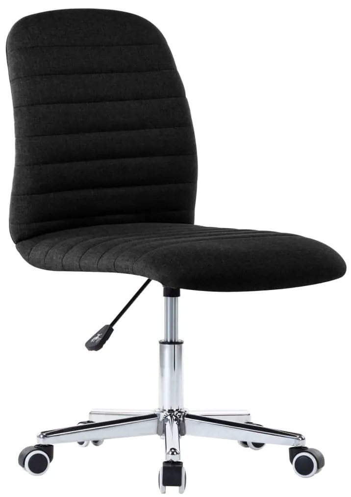 vidaXL Otočná kancelárska stolička, čierna, látka