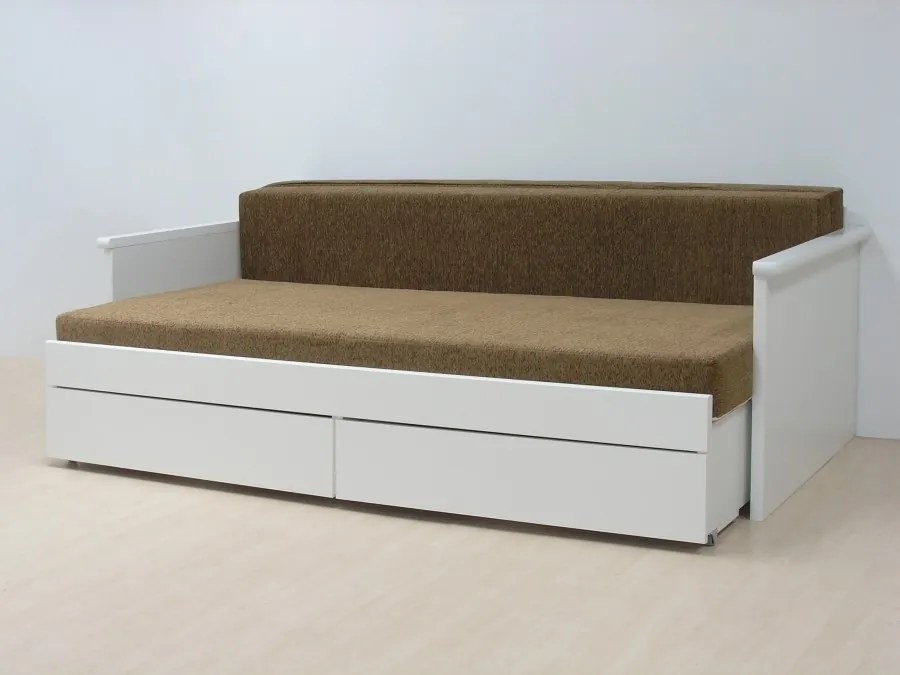 BMB TANDEM JORA s roštom a úložným priestorom 90 x 200 cm - rozkladacia posteľ z lamina, lamino