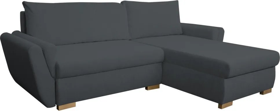 Rohová sedačka Helvetius, tmavo šedá látka