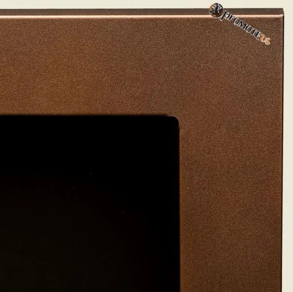 Závesný biokrb na stenu EOS MOKKA SO SKLOM 65x40x12