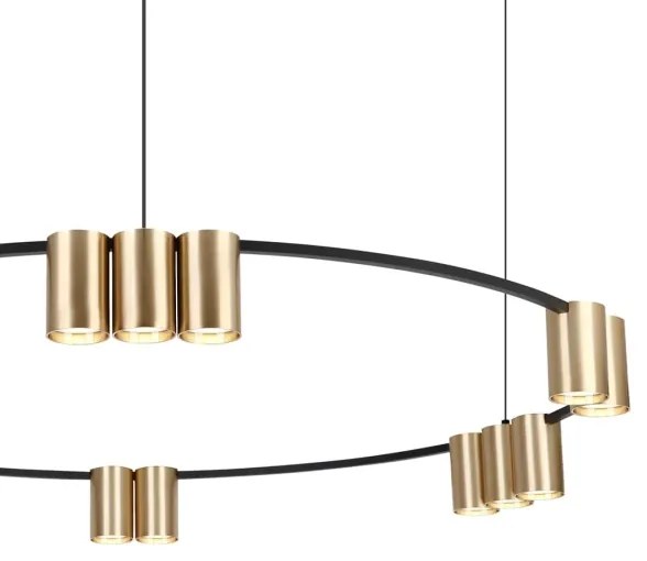 Luster na lanku GENESIS 15xGU10/8W/230V zlatá