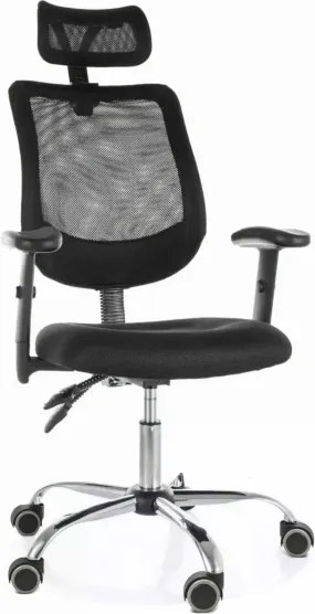 Čierne kancelárske kreslo FLEXISEAT Q-118RC