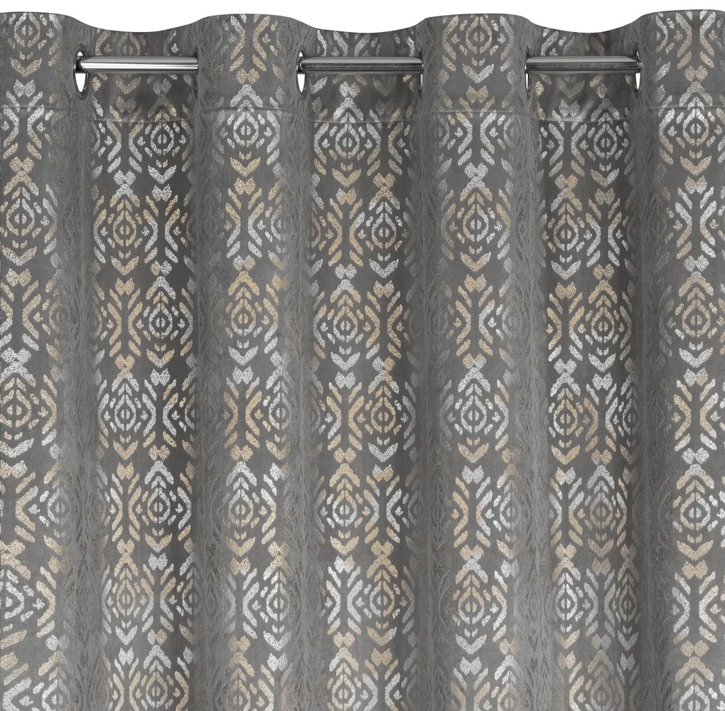 ZATEMŇOVACÍ ZÁVES NA KRÚŽKOCH LAURA 140X250 CM SIVÁ