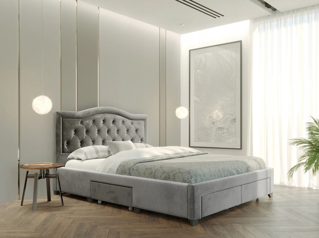 PROXIMA.store - Čalúnená posteľ ELECTRA - sivá 140/160/180 Veľkosť postele: Pre matrac 180 x 200 cm