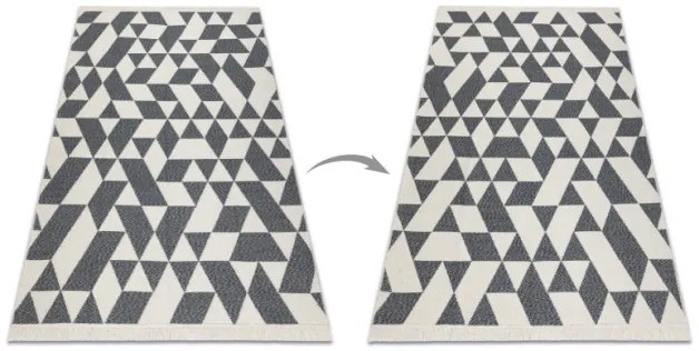 Koberec TWIN 22992 Geometrický antracit / krém