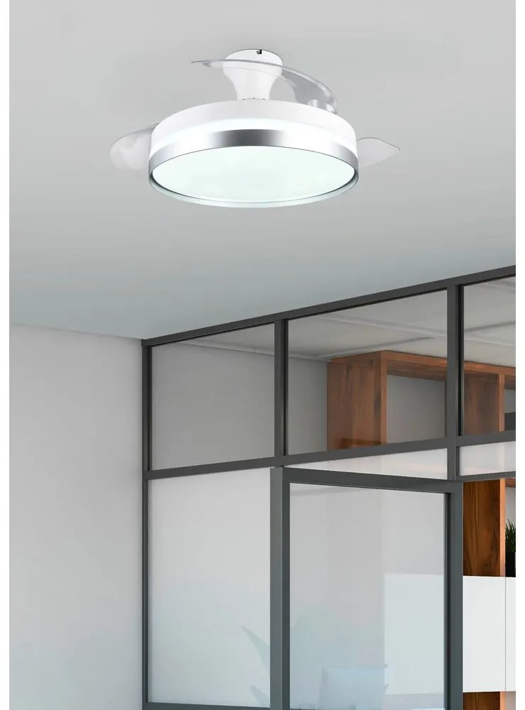 Biele/v striebornej farbe LED stropné svietidlo Lindberg – Trio