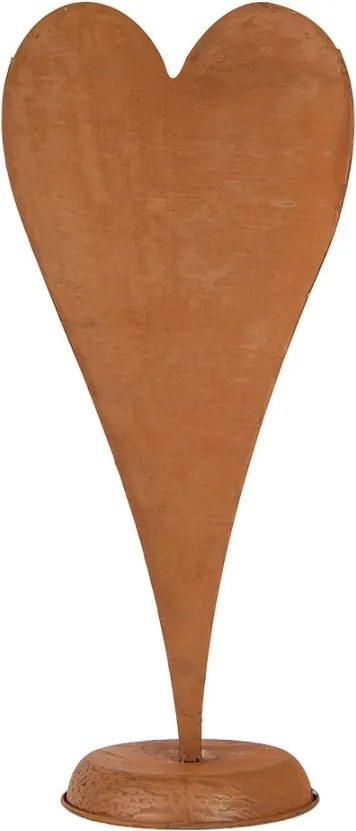 Rustikálna hrdzavá dekorácia srdca Heart Rust - 27*6*63 cm
