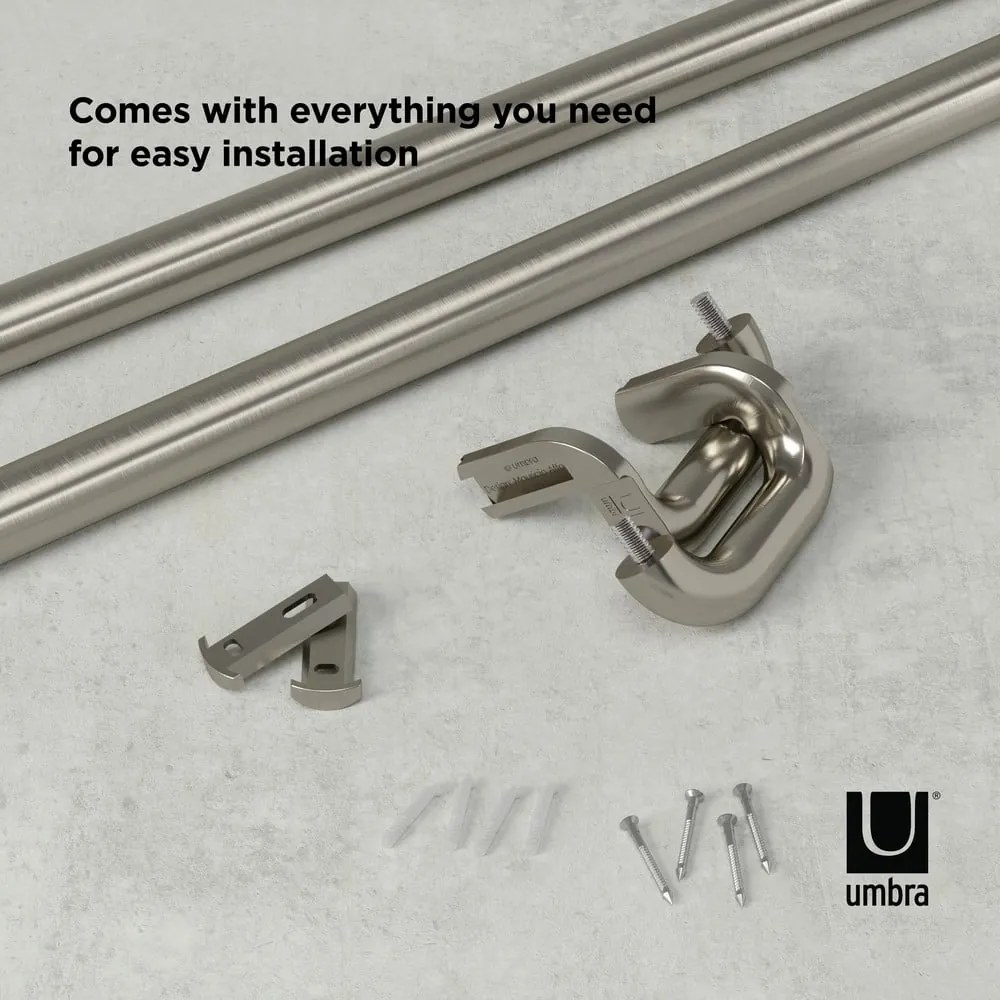 Oceľová roztiahnuteľná garniža 224 - 366 cm Twilight - Umbra