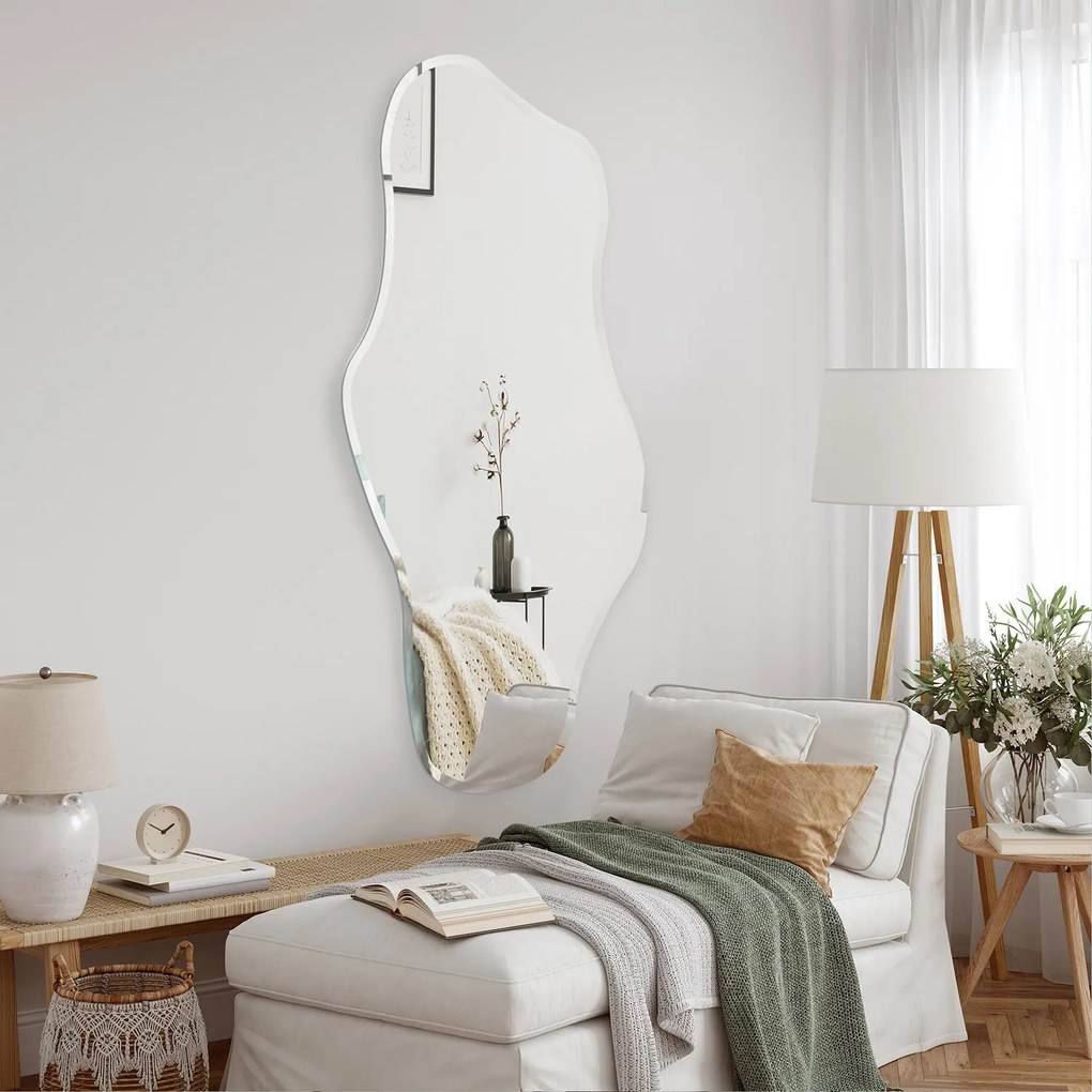 Atypické zrkadlo Pure s fazetou R19