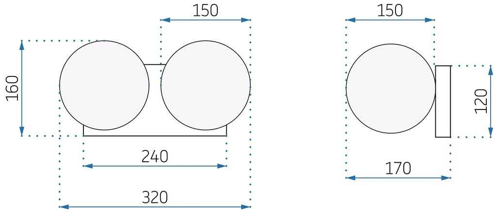 Toolight Toolight, nástenná lampa 2xE27 APP1010-2W, zlatá, OSW-05556