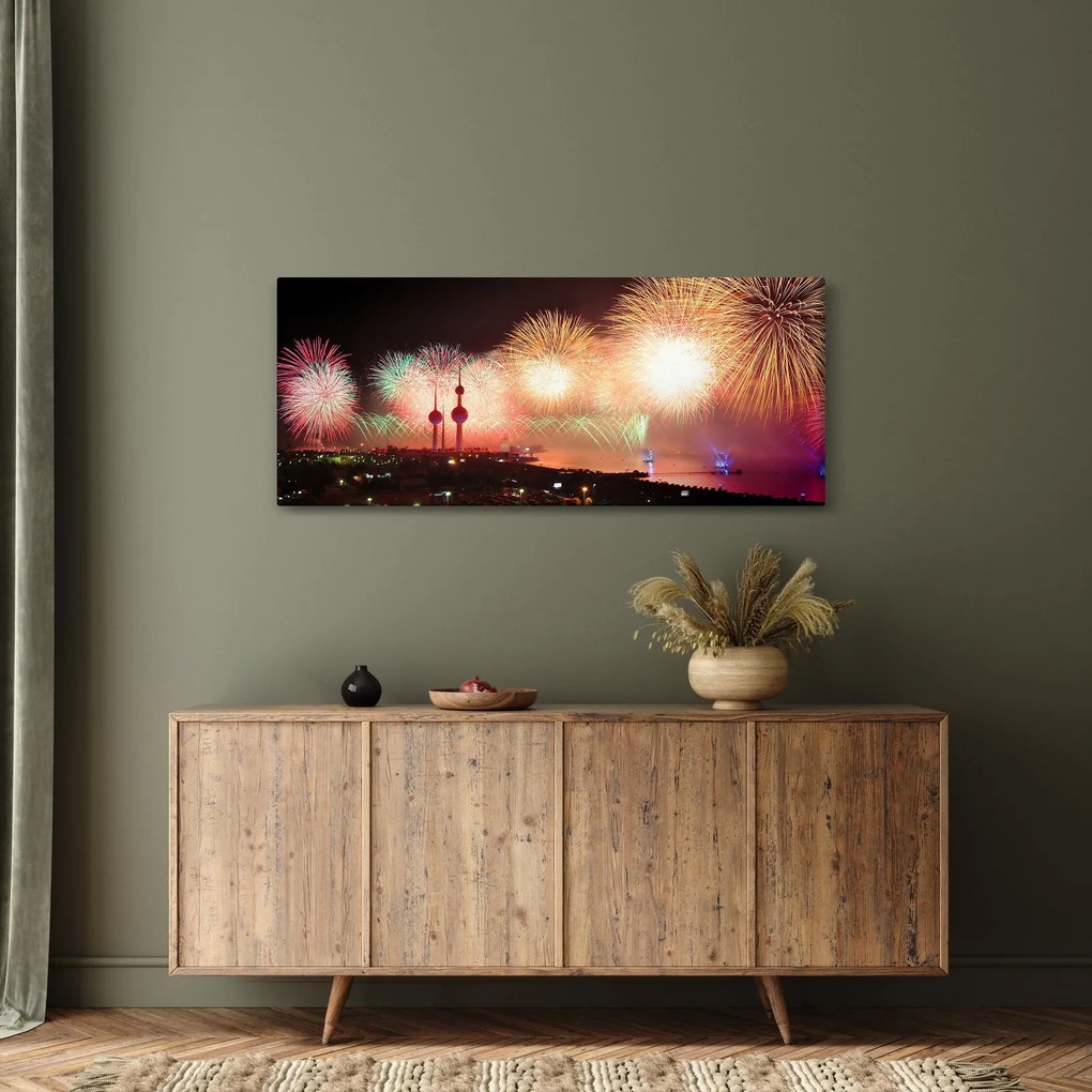 Obraz ohňostroja (120x50 cm)