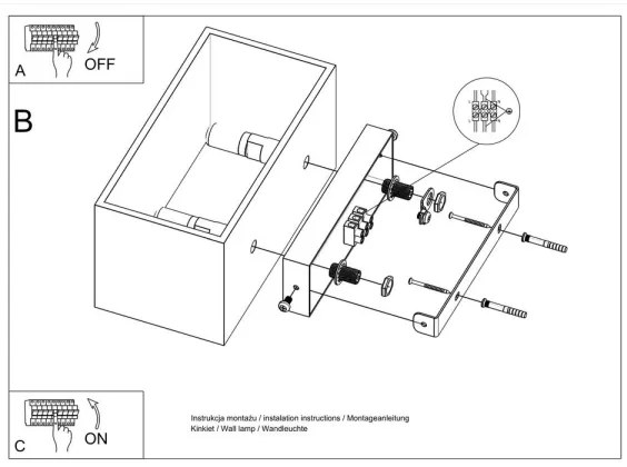 Sollux SL.0525 - Nástenné svietidlo QUAD MAXI 2xG9/40W/230V