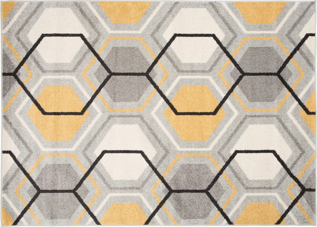 TA Koberec C569K ŠEDÁ/TMAVOŠEDÁ AZÚROVÁ Rozmer: 140x190 cm