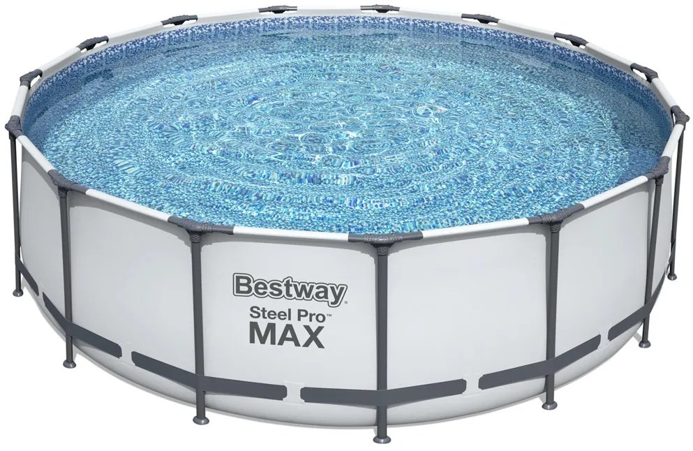 Bazén s konštrukciou 457 x 107 cm BESTWAY 56488 Steel Pro Max + kartušová filtrácia a schodíky