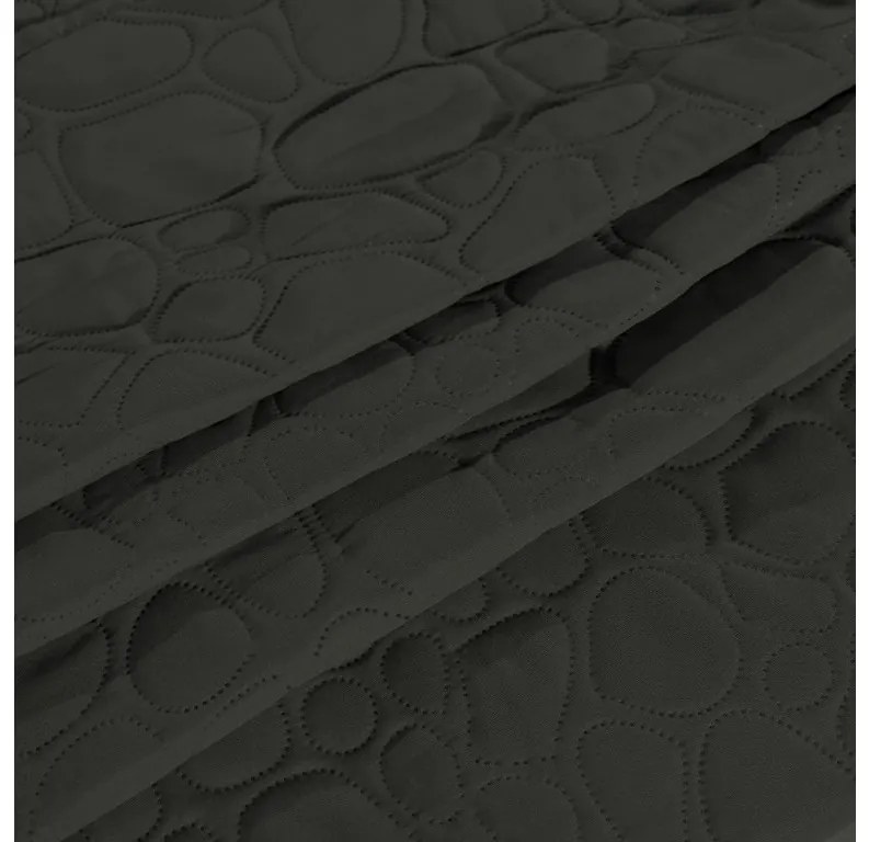 Tmavosivý prehoz na posteľ so vzorom STONE Rozmer: 200 x 220 cm