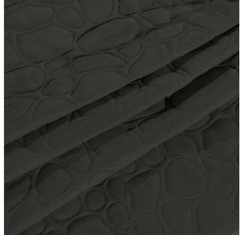 Tmavosivý prehoz na posteľ so vzorom STONE Rozmer: 220 x 240 cm