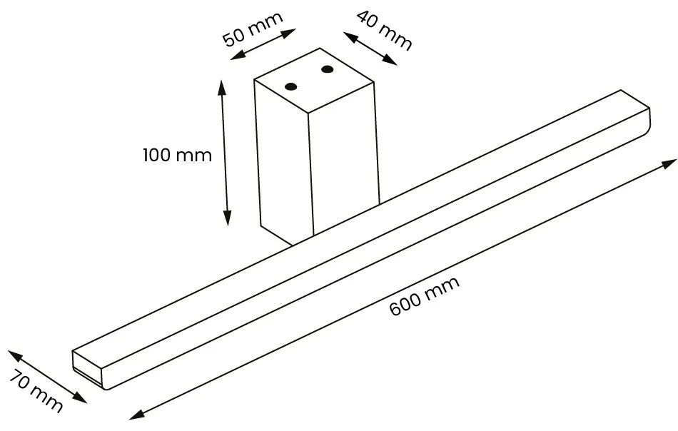 Nástenné LED svietidlo Artemis, 1x LED 13,8w, 4000k, w