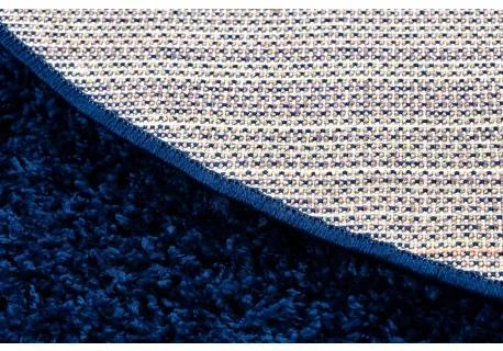 Okrúhly koberec SOFFI shaggy 5cm tmavo modrá Veľkosť: 160cm - kruh