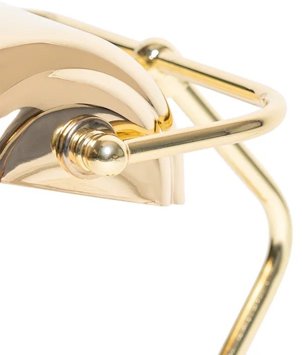 Klasická stolná lampa/notárska lampa mosadz - Banker