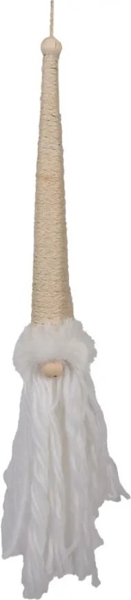 Béžová závesná dekorácia škriatok Gnome - 6*6*48 cm