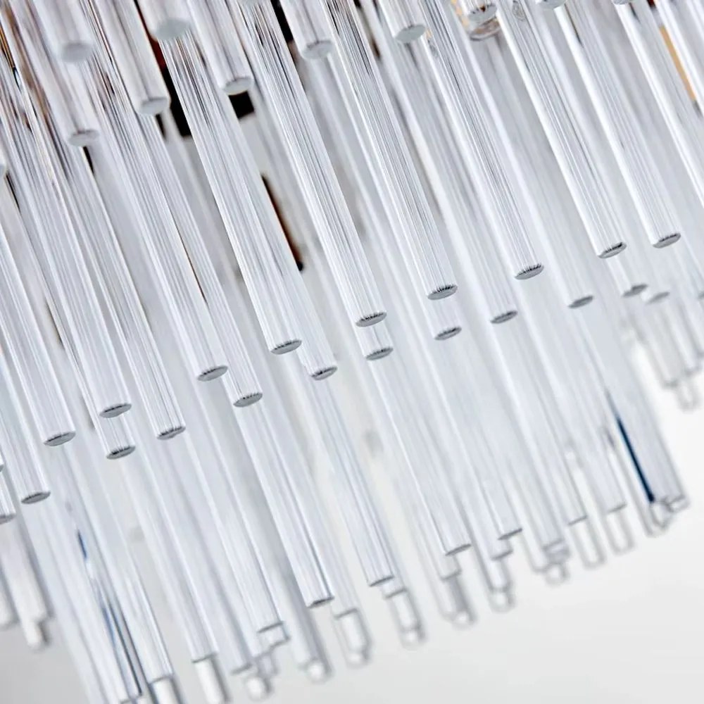 Toolight Toolight, krištáľové závesné svietidlo 8xE14 APP1654-8CP, zlatá lesklá, OSW-01597