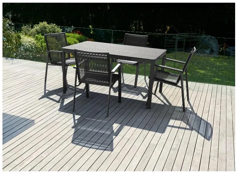 Livarno home Záhradný stôl Miami + Záhradná stolička Miami, 4 kusy  (800008477)