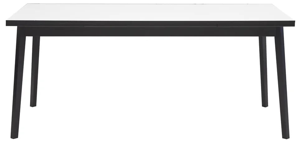 Čiernobiely rozkladací jedálenský stôl v dubovom dekore Hammel Single, 180 x 90 cm