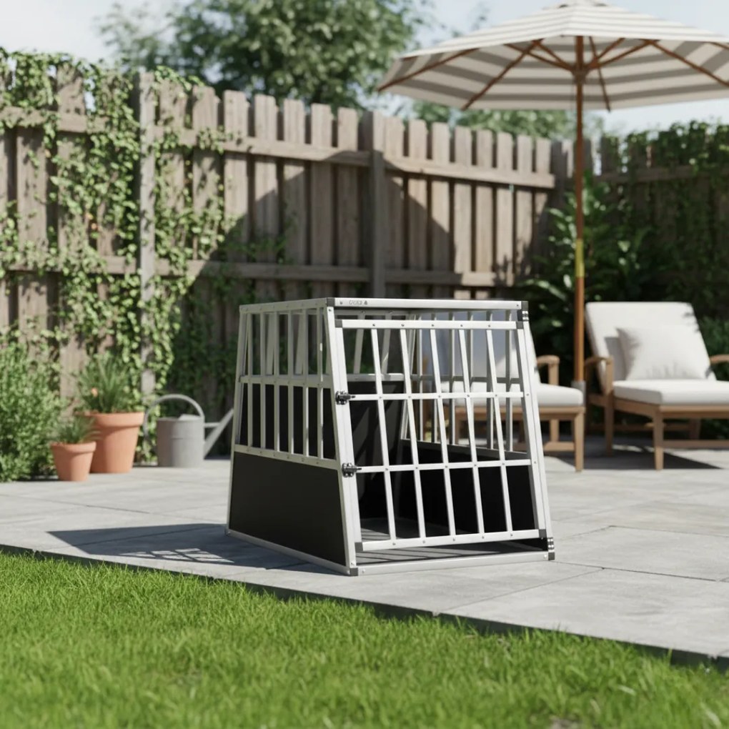 Prepravka pre psa BRUNO, 66x90x72cm, strieborná/čierna Jurhan