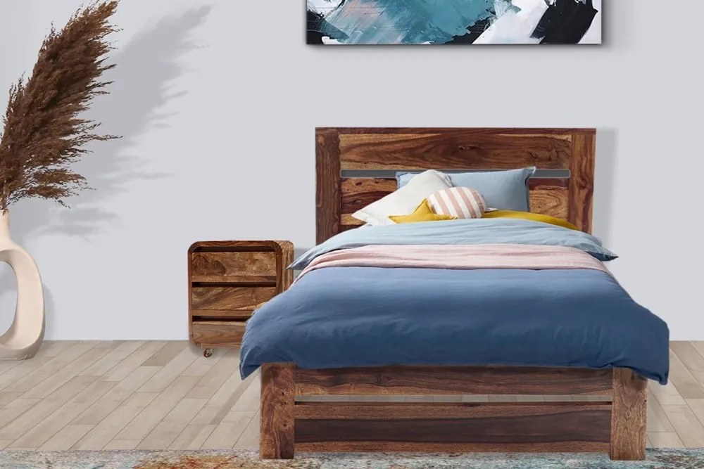 furniture-nabytek.cz - Masivní postel 90x200 z dřeva palisandr