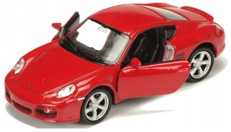 008805 Kovový model auta - Nex 1:34 - Porsche Cayman S Červená