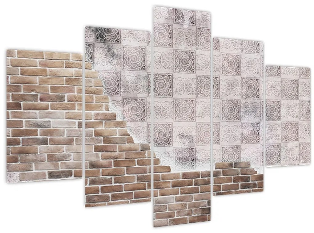 Obraz - Tehlový múr (150x105 cm)