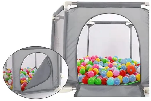 Bestent Ohrádka pre deti s loptičkami a košom 130x65x110cm GREY