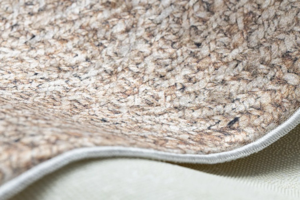 ANDRE prateľný koberec Rybia kosť- béžový,