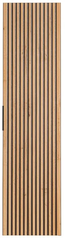 Kúpeľňová zostava Casad 100 cm s umývadlom, skrinkami a zrkadlom čierna/dub wotan